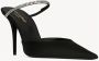 Saint Laurent Zwarte Sandalen met Strass en 9cm Hak Black Dames - Thumbnail 3