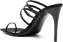 Saint Laurent Zwarte Satijnen Instap Sandalen Black Dames - Thumbnail 3