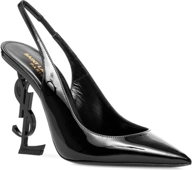 Saint Laurent Zwarte Slingback Pumps Black Dames