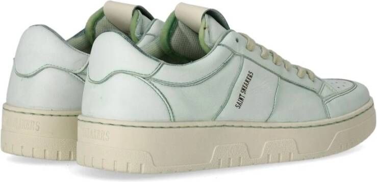 Saint Sneakers Groene Dip Dye Leren Tennis Club Sneaker Green Heren