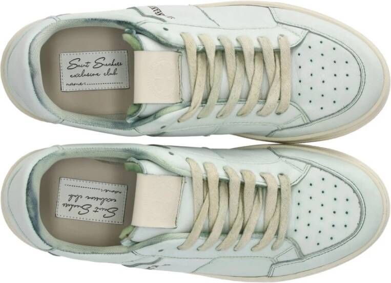 Saint Sneakers Groene Dip Dye Leren Tennis Club Sneaker Green Heren