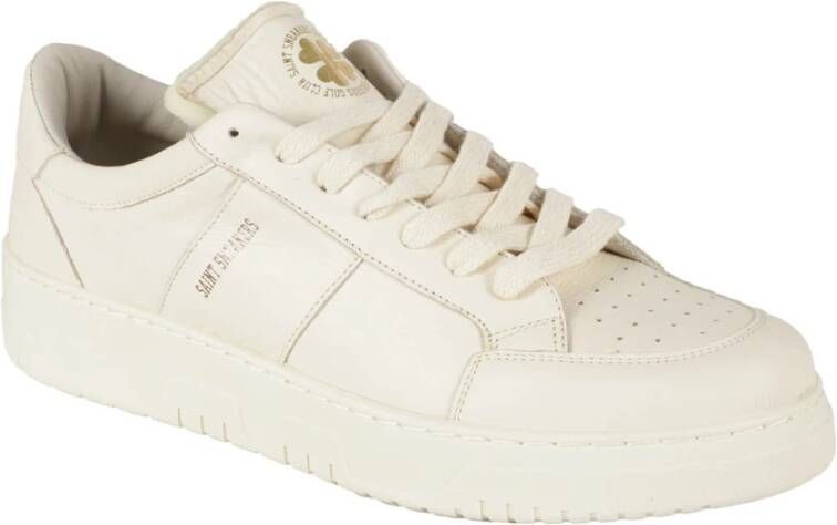 Saint Sneakers Klassieke Leren Sneakers Beige Heren