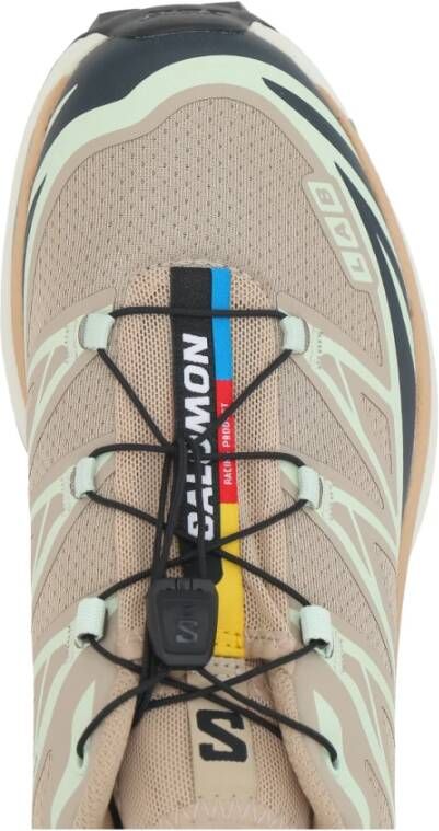 Salomon Beige Low-Top Mesh Sneakers Multicolor Dames