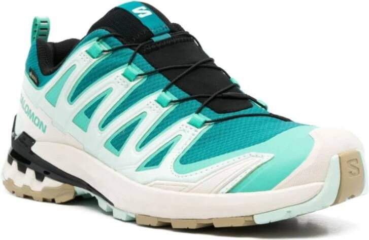 Salomon Groene Aqua Sneakers Waterdicht Gore-Tex Blue Dames