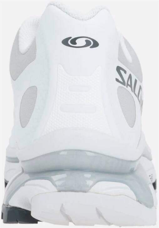 Salomon Lichtgrijze mesh sneakers met witte details White Heren
