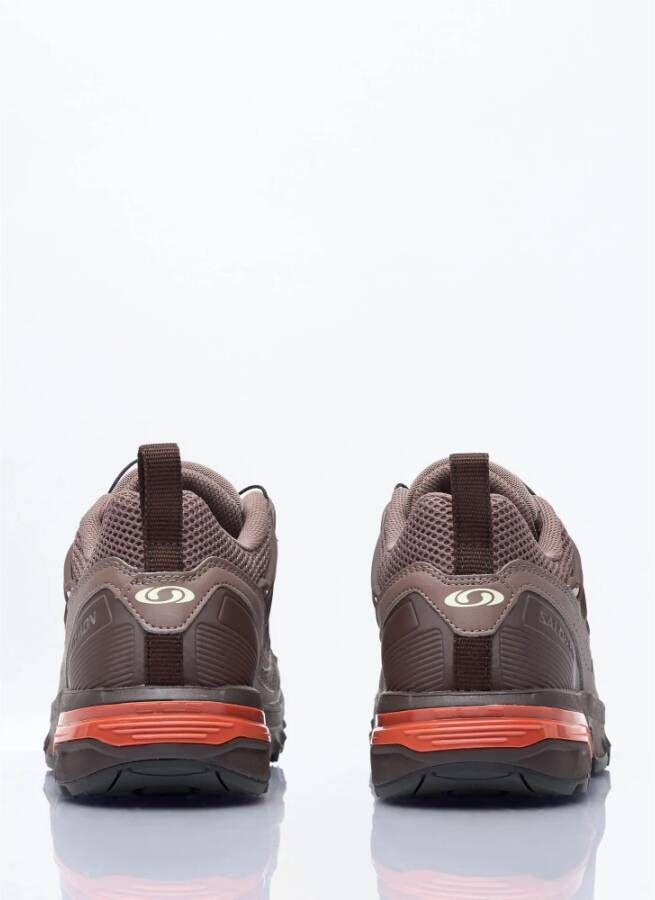 Salomon Mesh Panel Sneakers Lace-Up Logo Debossed Brown Heren