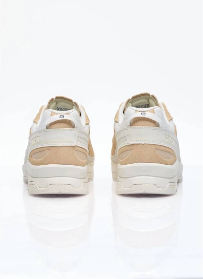 Salomon Suede Panel Lace-Up Sneakers Beige Heren