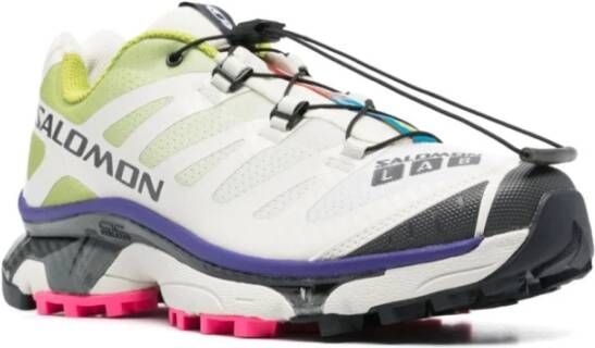 Salomon X-T4 OG Sneakers in Wit Multicolor Yellow Dames