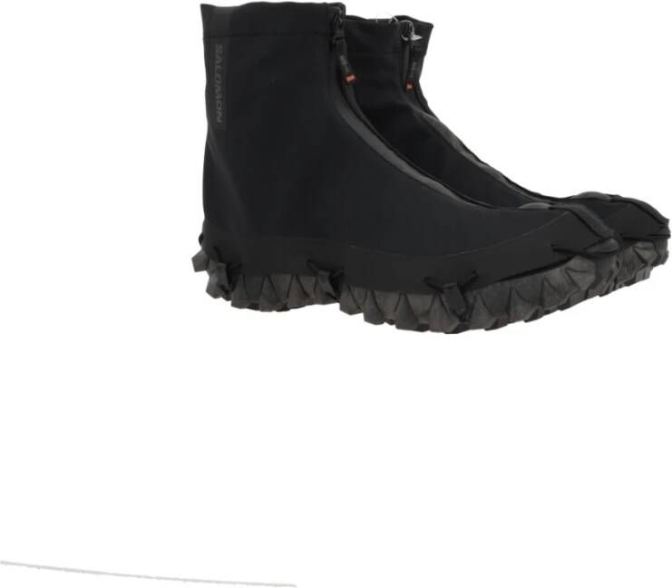 Salomon Zwarte Slip-On Sneakers met Afneembare Gaiter Black Dames