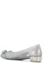 Salvatore Ferragamo Grijze Glitter Platte Pumps met Strikdetail Grijs Dames - Thumbnail 3