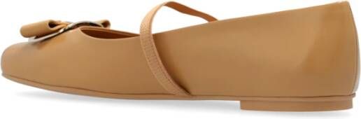 Salvatore Ferragamo Ballet Flats `Zina` Beige Dames