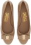 Salvatore Ferragamo Beige Hak Pumps met Strik Beige Dames - Thumbnail 4