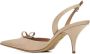 Salvatore Ferragamo Beige Lakleren Hakken met Strik Beige Dames - Thumbnail 3