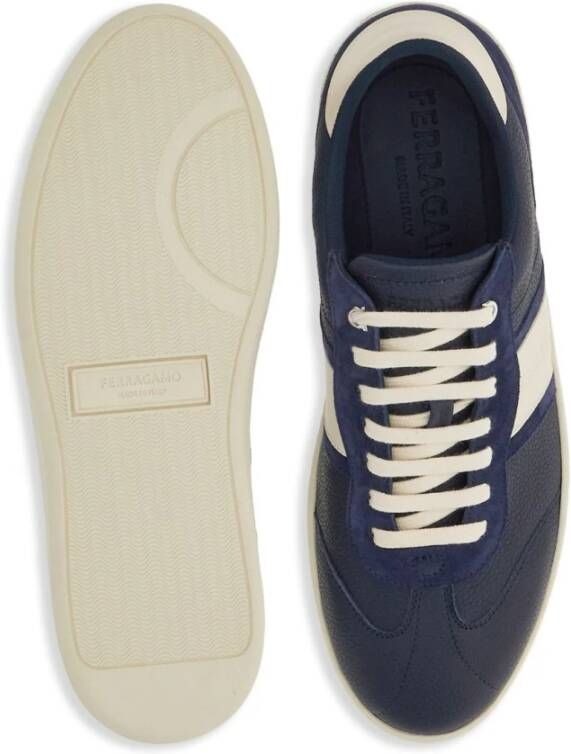 Salvatore Ferragamo Blauwe Sneakers van Korrelleer Blue Heren