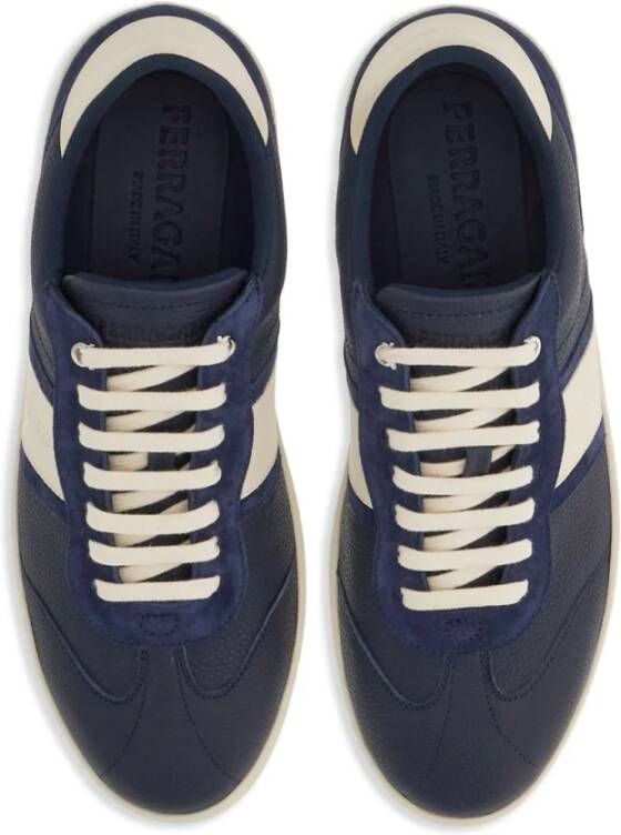 Salvatore Ferragamo Blauwe Sneakers van Korrelleer Blue Heren