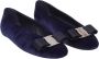 Salvatore Ferragamo Blauwe Velvet Ballerina Elegante Vanna Stijl Blue Dames - Thumbnail 2