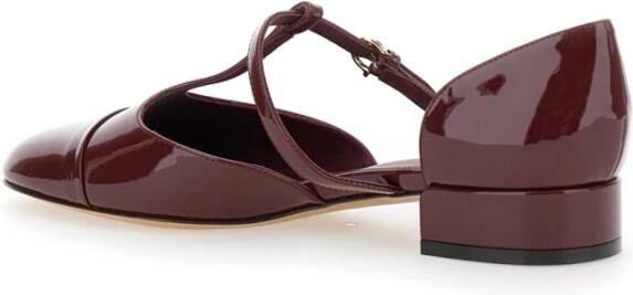 Salvatore Ferragamo Bordeaux Hak Lainette Schoenen Red Dames