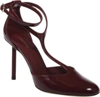 Salvatore Ferragamo Bourgondische Lysandra Pomp Brown Dames