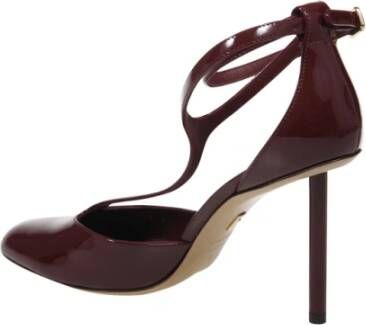 Salvatore Ferragamo Bourgondische Lysandra Pomp Brown Dames