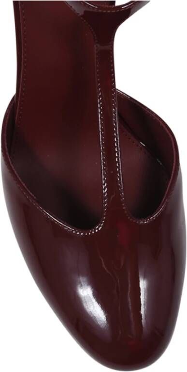 Salvatore Ferragamo Bourgondische Lysandra Pomp Brown Dames