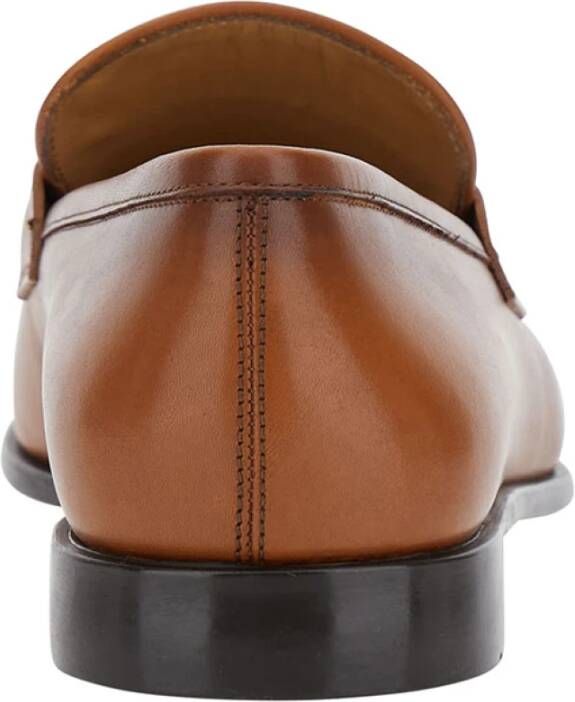 Salvatore Ferragamo Bruin leren loafers met Gancini detail Brown Heren