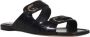 Salvatore Ferragamo Bruin leren slippers Black Dames - Thumbnail 2