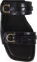 Salvatore Ferragamo Bruin leren slippers Black Dames - Thumbnail 4