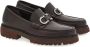 Salvatore Ferragamo Bruine platte loafers met Gancini gesp Brown Heren - Thumbnail 2