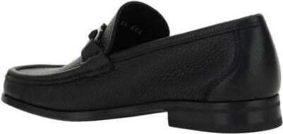 Salvatore Ferragamo Elegante leren loafers met blokhak Black Heren