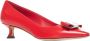 Salvatore Ferragamo Elegante Leren Schoenen Red Dames - Thumbnail 2