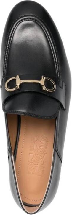 Salvatore Ferragamo Elegante Zwarte Mocassino Schoenen Black Dames