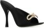 Salvatore Ferragamo Elegante Zwarte Satijnen Muiltjes Black Dames - Thumbnail 2