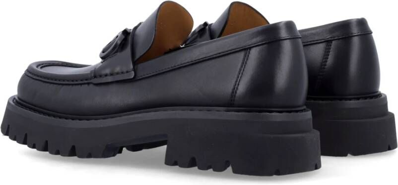 Salvatore Ferragamo Florian Leren Instaploafers met Iconische Gancini-details Black Heren