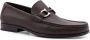 Salvatore Ferragamo Gancini Detail Leren Loafer Brown Heren - Thumbnail 2