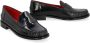 Salvatore Ferragamo Geborsteld leren loafers Black Dames - Thumbnail 2