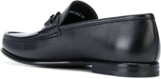 Salvatore Ferragamo Geëmbosseerde Zwarte Kalfsleren Laarzen Black Heren