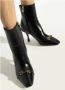 Salvatore Ferragamo Gehakte enkellaarzen Ludo Black Dames - Thumbnail 2