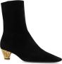 Salvatore Ferragamo Gehakte enkellaarzen 'Mirta' Black Dames - Thumbnail 4