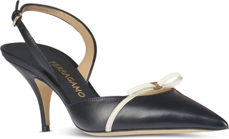 Salvatore Ferragamo Gehakte Mini Strik Sandalen Black Dames