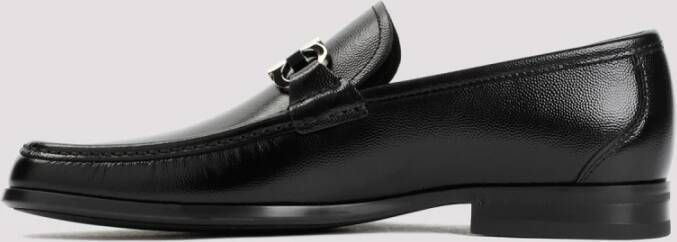 Salvatore Ferragamo Luxe Kalfsleren Loafers Black Heren