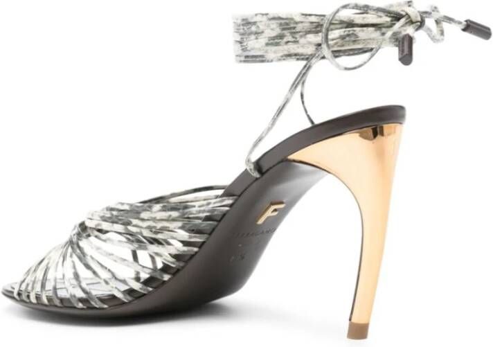 Salvatore Ferragamo High Heel Sandals Gray Dames