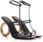Salvatore Ferragamo Verhoog je stijl met Elina leren sandalen Zwart Dames - Thumbnail 2