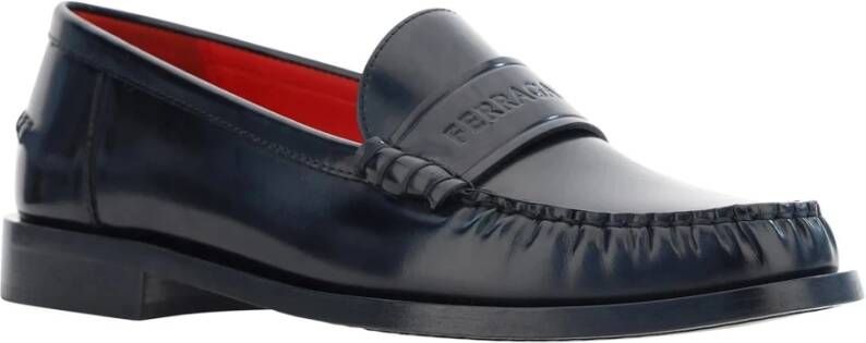 Salvatore Ferragamo Irina Leren Loafers Black Heren