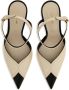 Salvatore Ferragamo Ivoor leren Slingback met Stiletto hiel Beige Dames - Thumbnail 5