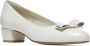 Salvatore Ferragamo Ivoorleren Pumps met Strik Beige Dames - Thumbnail 2