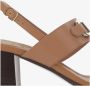 Salvatore Ferragamo Kalfsleren Hoge Hak Sandalen Beige Dames - Thumbnail 5