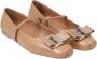 Salvatore Ferragamo Beige Ballerina Schoenen voor Vrouwen Beige Dames - Thumbnail 2