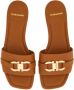 Salvatore Ferragamo Kameelbruine lamsleren sandalen Brown Dames - Thumbnail 2