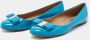 Salvatore Ferragamo Klassieke Leren Loafer Schoen Blue Dames - Thumbnail 2