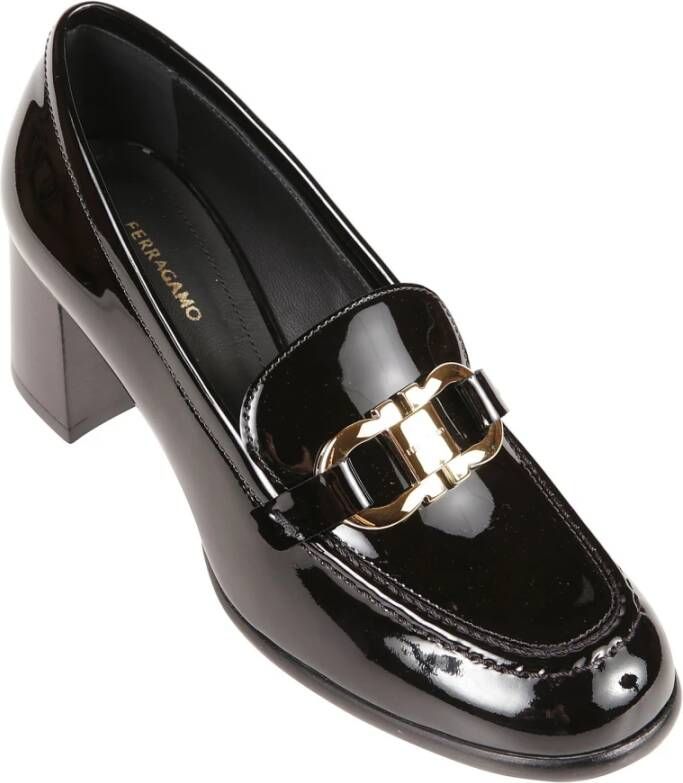 Salvatore Ferragamo Klassieke Leren Mocassin Schoenen Black Dames